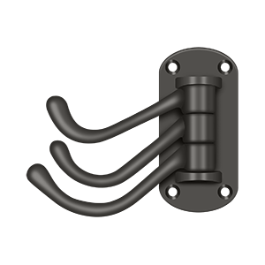 Heavy Duty Triple Swivel Hook by Deltana -  - Oil Rubbed Bronze - New York Hardware