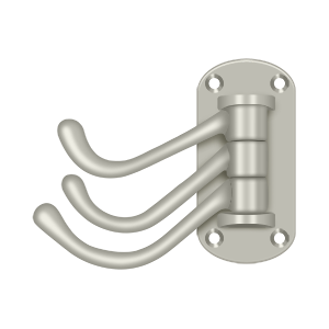 Heavy Duty Triple Swivel Hook by Deltana -  - Brushed Nickel - New York Hardware
