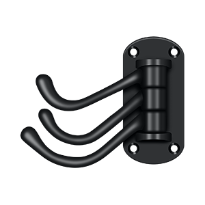Heavy Duty Triple Swivel Hook by Deltana -  - Paint Black - New York Hardware