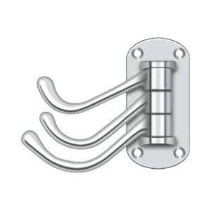 Heavy Duty Triple Swivel Hook by Deltana -  - Polished Chrome - New York Hardware