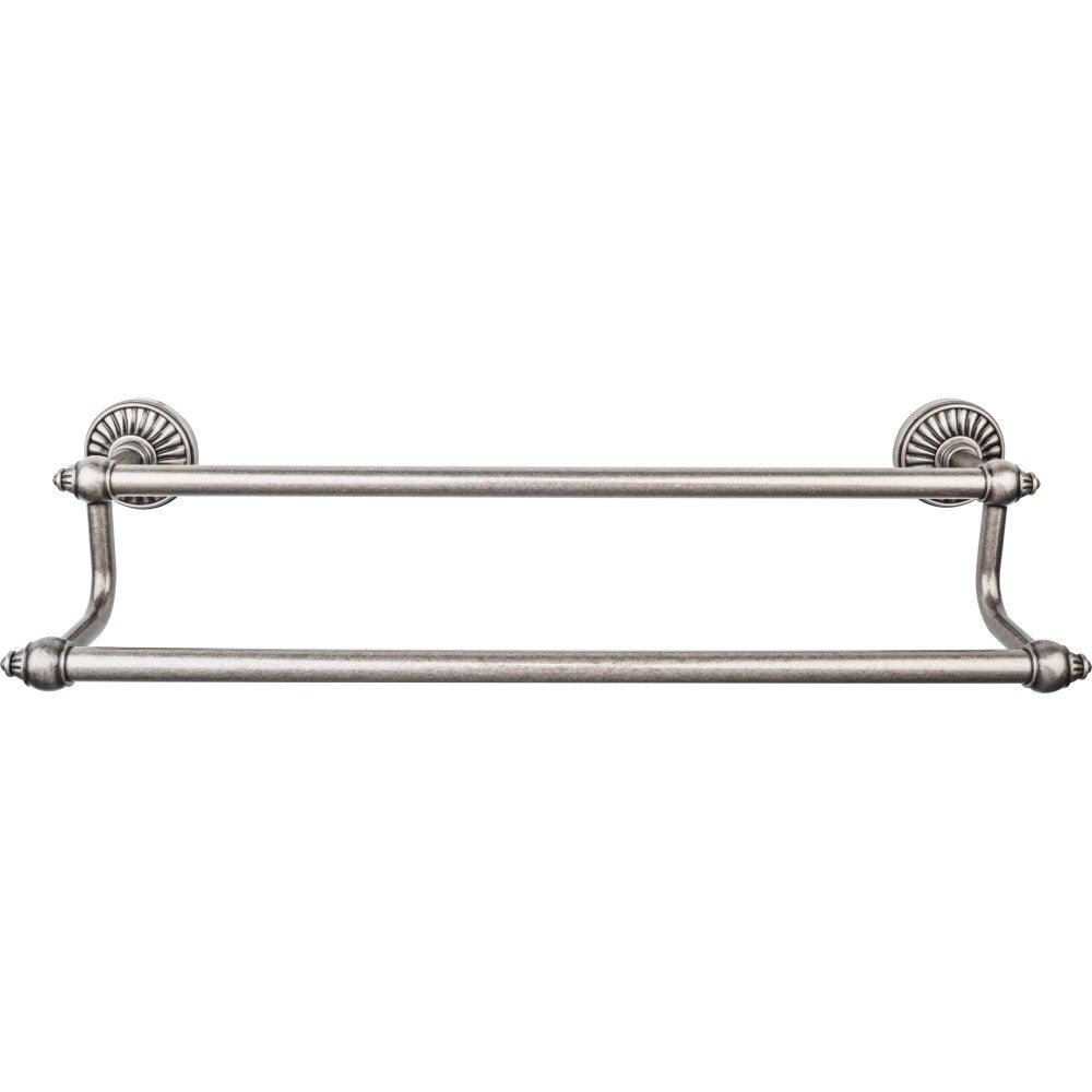 Tuscany Bath Double Towel Bar by Top Knobs - Antique Pewter - New York Hardware