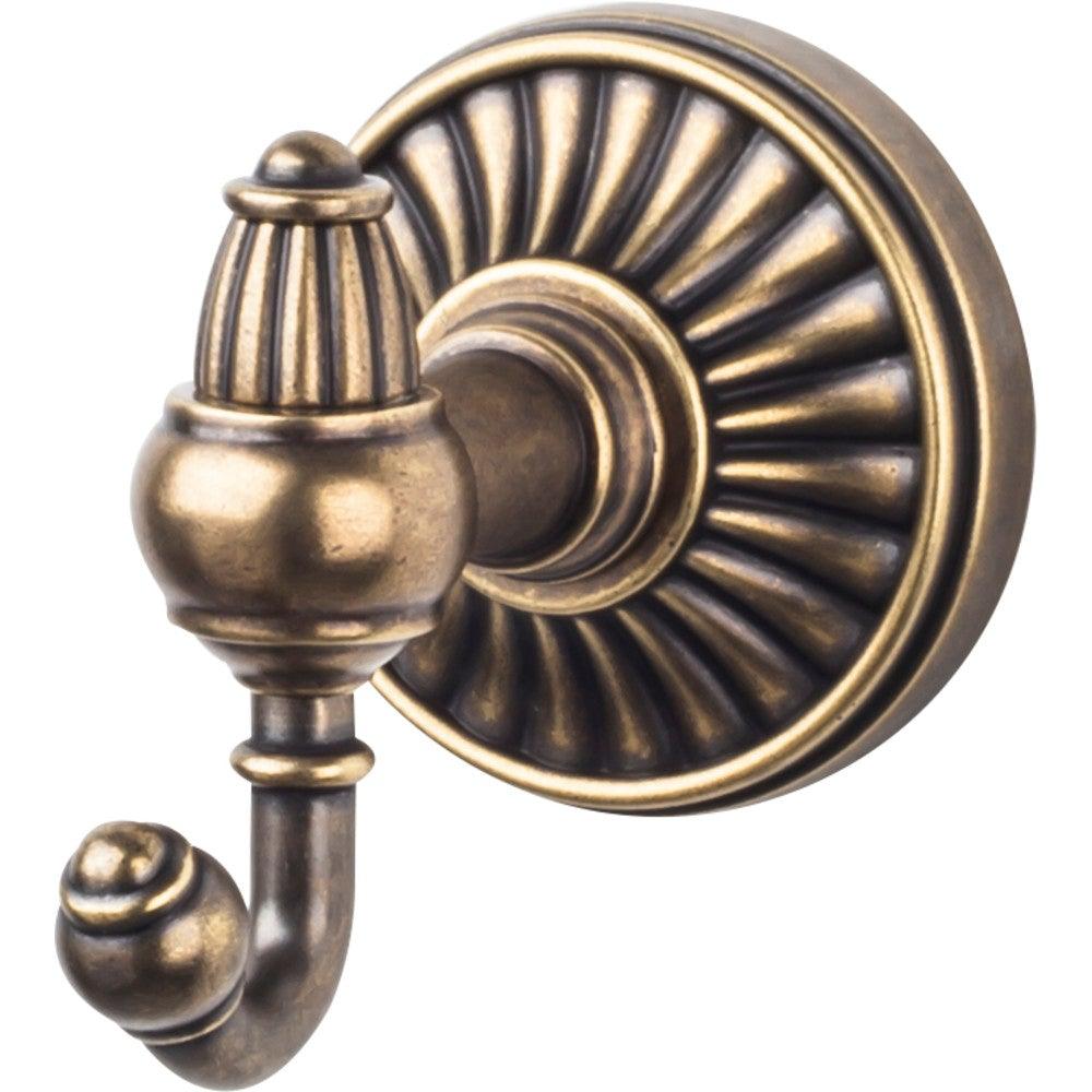 Tuscany Bath Double Hook by Top Knobs - German Bronze - New York Hardware