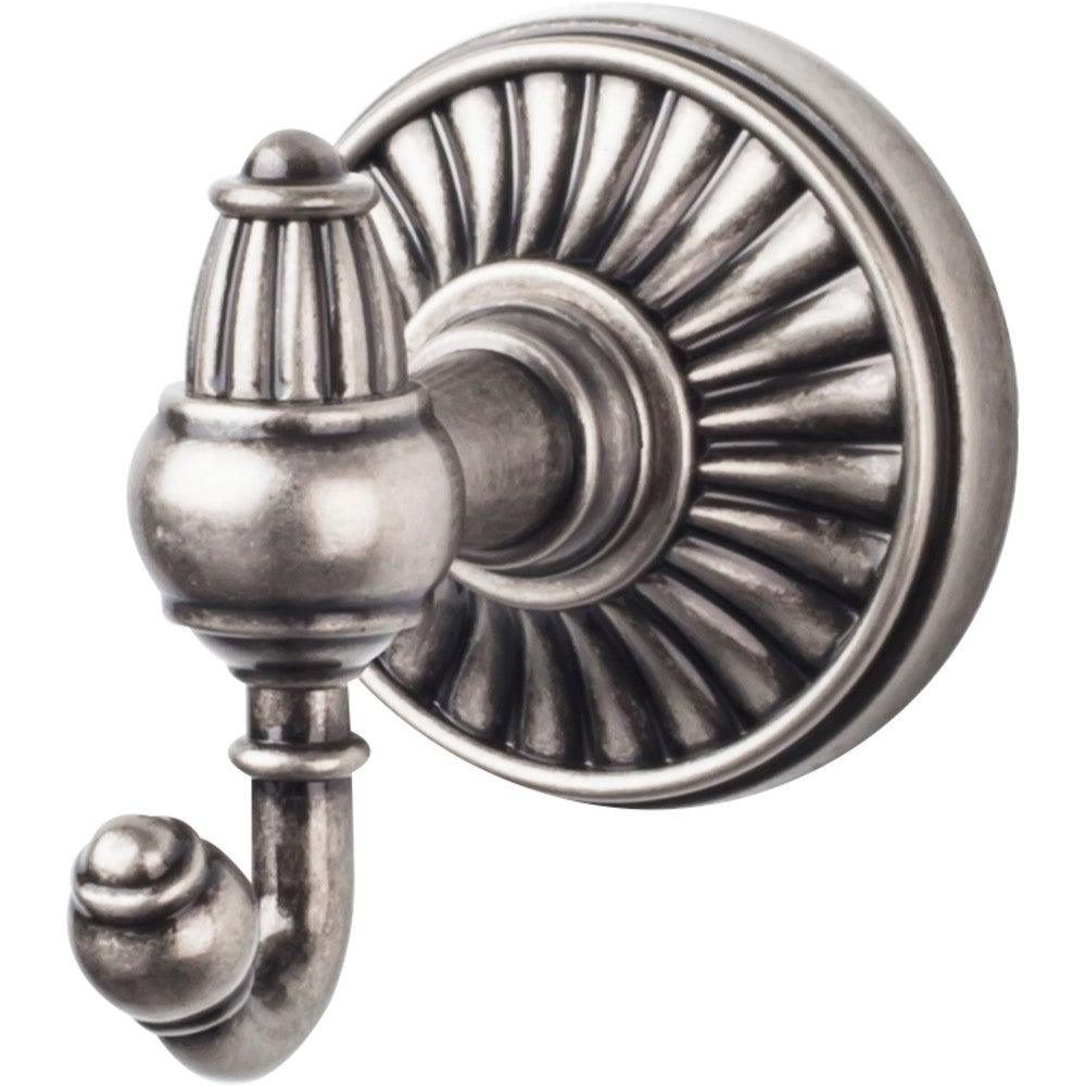 Tuscany Bath Double Hook by Top Knobs - Antique Pewter - New York Hardware