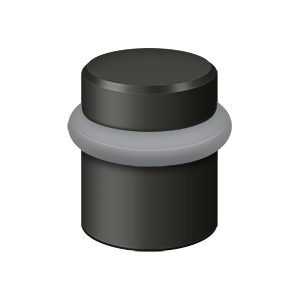 Round Smooth Cap Solid Brass Universal Floor Bumper by Deltana - 1-1/2" - Oil Rubbed Bronze - New York Hardware