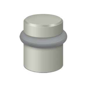 Round Smooth Cap Solid Brass Universal Floor Bumper by Deltana - 1-1/2" - Brushed Nickel - New York Hardware