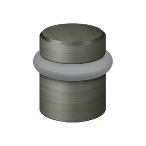 Round Smooth Cap Solid Brass Universal Floor Bumper by Deltana - 1-1/2" - Antique Nickel - New York Hardware