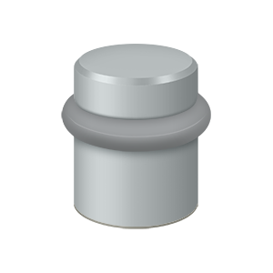 Round Smooth Cap Solid Brass Universal Floor Bumper by Deltana - 1-1/2" - Brushed Chrome - New York Hardware