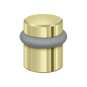 Round Smooth Cap Solid Brass Universal Floor Bumper by Deltana - 1-1/2" - Unlacquered Brass - New York Hardware