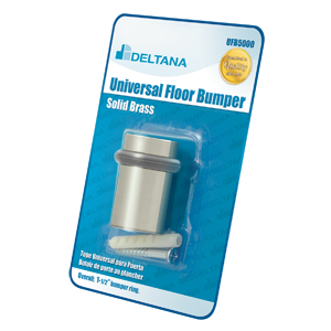 2" Smooth Cap Floor Bumper Blister Pack by Deltana -  - Brushed Nickel - New York Hardware