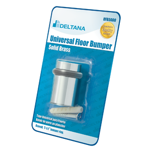 2" Smooth Cap Floor Bumper Blister Pack by Deltana -  - Polished Chrome - New York Hardware