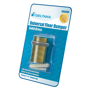 2" Smooth Cap Floor Bumper Blister Pack by Deltana -  - Antique Brass - New York Hardware