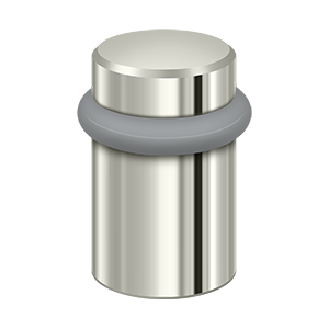 Round Smooth Cap Solid Brass Universal Floor Bumper by Deltana - 2" - Polished Nickel - New York Hardware