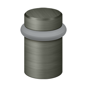 Round Smooth Cap Solid Brass Universal Floor Bumper by Deltana - 2" - Antique Nickel - New York Hardware