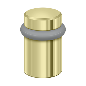 Round Smooth Cap Solid Brass Universal Floor Bumper by Deltana - 2" - Unlacquered Brass - New York Hardware