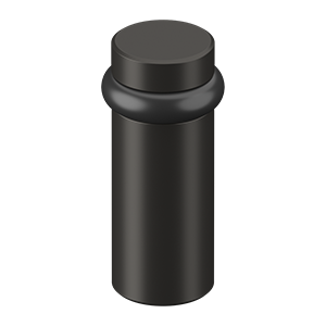 Round Cylindar Solid Brass Universal Floor Bumper by Deltana -  - Oil Rubbed Bronze - New York Hardware