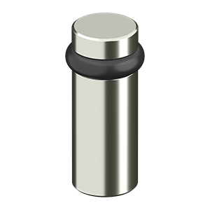 Round Cylindar Solid Brass Universal Floor Bumper by Deltana -  - Polished Nickel - New York Hardware