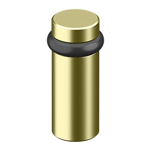 Round Cylindar Solid Brass Universal Floor Bumper by Deltana -  - Unlacquered Brass - New York Hardware