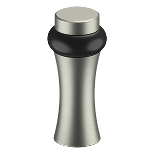 Round Concave Universal Solid Brass Decorative Floor Bumper by Deltana -  - Brushed Nickel - New York Hardware