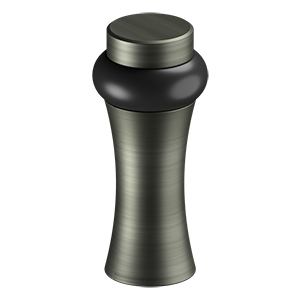 Round Concave Universal Solid Brass Decorative Floor Bumper by Deltana -  - Antique Nickel - New York Hardware