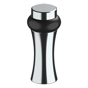 Round Concave Universal Solid Brass Decorative Floor Bumper by Deltana -  - Polished Chrome - New York Hardware