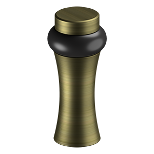 Round Concave Universal Solid Brass Decorative Floor Bumper by Deltana -  - Antique Brass - New York Hardware