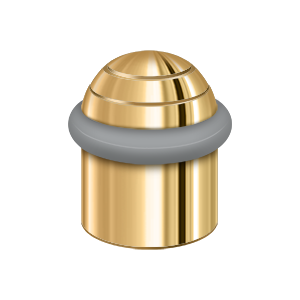 Round Dome Cap Universal Solid Brass Floor Bumper by Deltana - 1-5/8" - PVD Polished Brass - New York Hardware