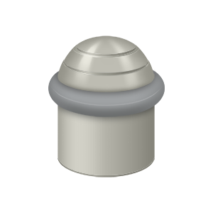 Round Dome Cap Universal Solid Brass Floor Bumper by Deltana - 1-5/8" - Brushed Nickel - New York Hardware