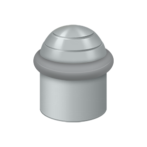 Round Dome Cap Universal Solid Brass Floor Bumper by Deltana - 1-5/8" - Brushed Chrome - New York Hardware