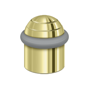 Round Dome Cap Universal Solid Brass Floor Bumper by Deltana - 1-5/8" - Polished Brass - New York Hardware