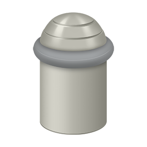 Round Dome Cap Universal Solid Brass Floor Bumper by Deltana - 2-1/8" - Brushed Nickel - New York Hardware
