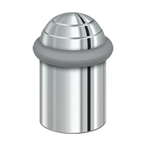 Round Dome Cap Universal Solid Brass Floor Bumper by Deltana - 2-1/8" - Polished Chrome - New York Hardware