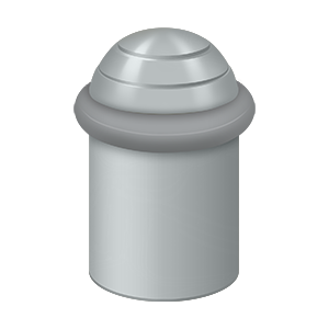 Round Dome Cap Universal Solid Brass Floor Bumper by Deltana - 2-1/8" - Brushed Chrome - New York Hardware