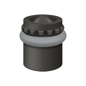 Round Pattern Cap Universal Solid Brass Floor Bumper by Deltana - 1-5/8" - Oil Rubbed Bronze - New York Hardware