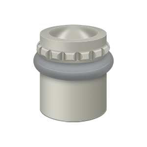 Round Pattern Cap Universal Solid Brass Floor Bumper by Deltana - 1-5/8" - Brushed Nickel - New York Hardware