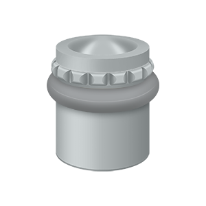 Round Pattern Cap Universal Solid Brass Floor Bumper by Deltana - 1-5/8" - Brushed Chrome - New York Hardware