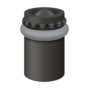 Round Pattern Cap Universal Solid Brass Floor Bumper by Deltana - 2-1/8" - Oil Rubbed Bronze - New York Hardware