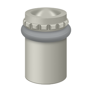 Round Pattern Cap Universal Solid Brass Floor Bumper by Deltana - 2-1/8" - Brushed Nickel - New York Hardware