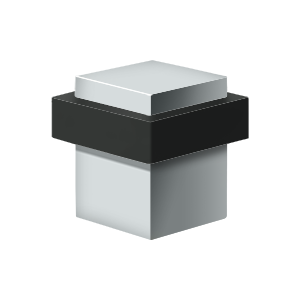 Square Solid Brass Universal Floor Bumper by Deltana - 1-3/8" - Polished Chrome - New York Hardware