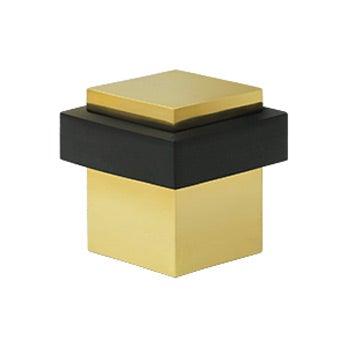 Square Universal Floor Bumper 1 3/8" - Polished Brass - New York Hardware Online