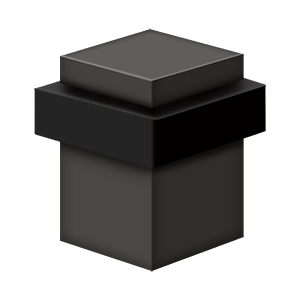 Square Solid Brass Universal Floor Bumper by Deltana - 2-1/2" - Oil Rubbed Bronze - New York Hardware