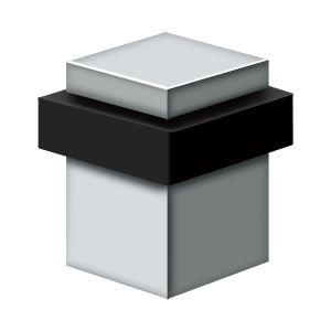 Square Solid Brass Universal Floor Bumper by Deltana - 2-1/2" - Polished Chrome - New York Hardware