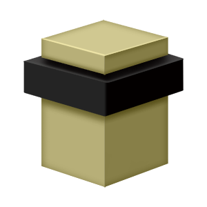 Square Solid Brass Universal Floor Bumper by Deltana - 2-1/2" - Unlacquered Brass - New York Hardware