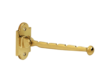 Valet Hook, 7" Projection - PVD - Polished Brass - New York Hardware Online