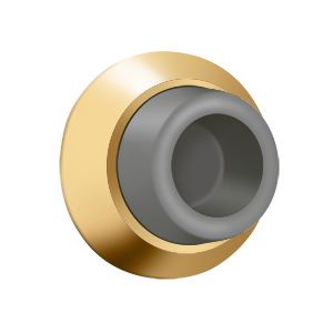 Concave Transitional Flush Door Bumper by Deltana -  - PVD Polished Brass - New York Hardware