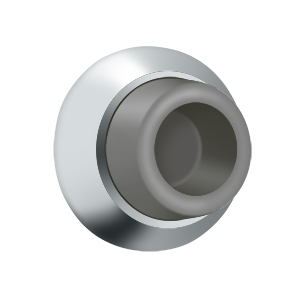 Concave Transitional Flush Door Bumper by Deltana -  - Polished Chrome - New York Hardware