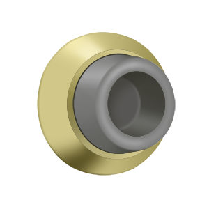 Concave Transitional Flush Door Bumper by Deltana -  - Polished Brass - New York Hardware