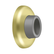 Concave Modern Flush Door Bumper by Deltana -  - Polished Brass - New York Hardware