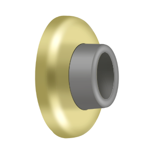 Concave Modern Flush Door Bumper by Deltana -  - Polished Brass - New York Hardware