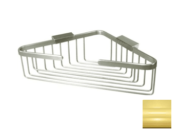 Wire Basket, 13" Corner Basket - PVD - Polished Brass - New York Hardware Online