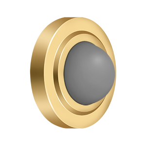 Convex Contemporary Flush Door Bumper by Deltana -  - PVD Polished Brass - New York Hardware